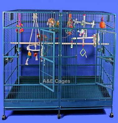 Stainless Steel Double Macaw Parrot Cage