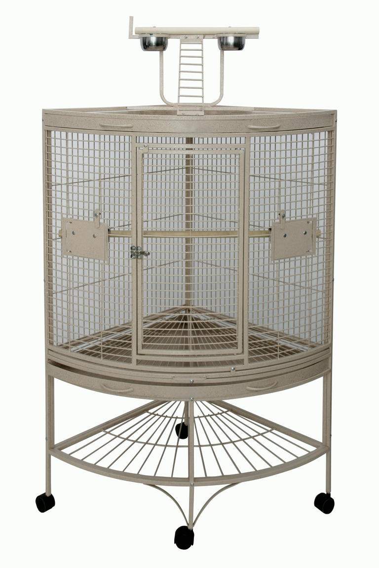 Corner Deluxe Bird Cage With Playtop